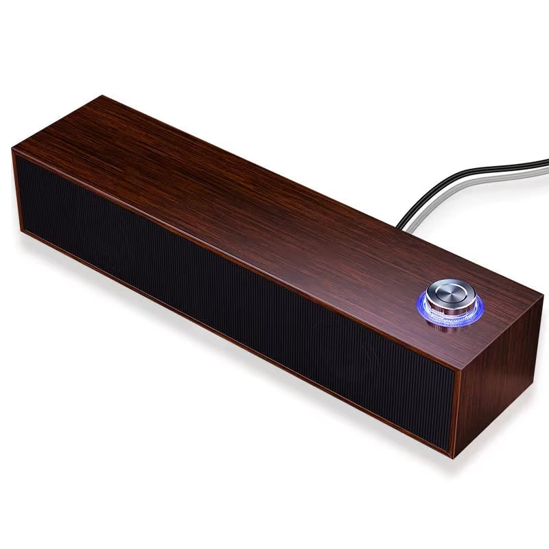 Wired Wooden Computer Speaker Bluetooth Speakers with Multimedia for Desktop Sound Box Subwoofer Soundbar Strong Bass HIFI