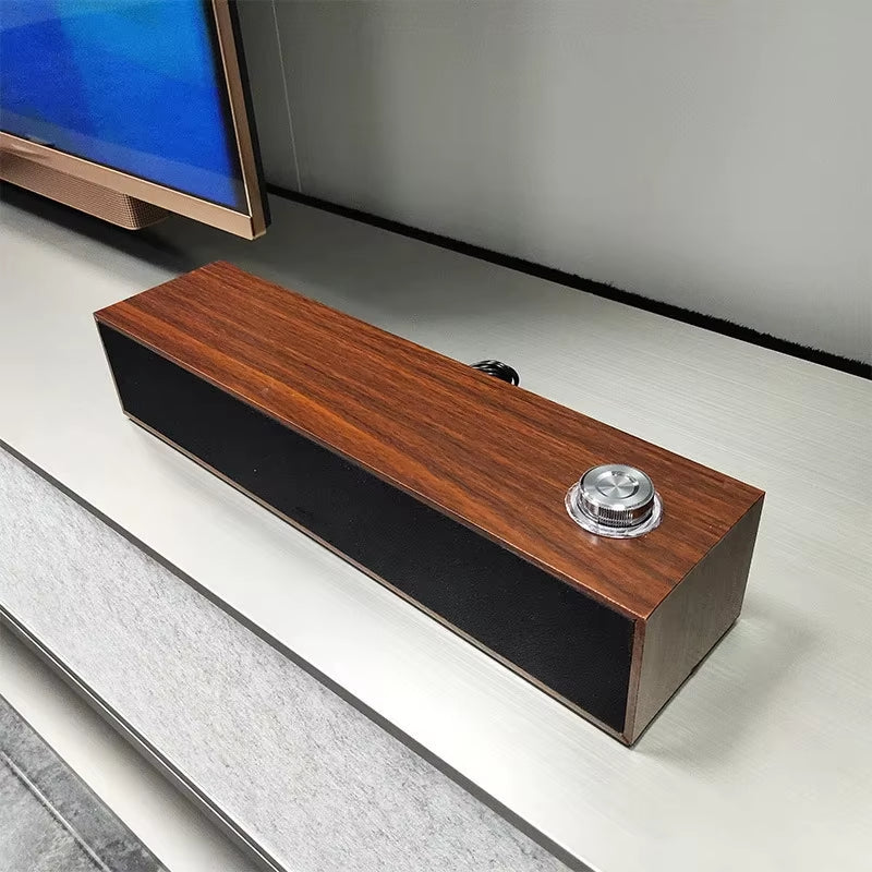 Wired Wooden Computer Speaker Bluetooth Speakers with Multimedia for Desktop Sound Box Subwoofer Soundbar Strong Bass HIFI