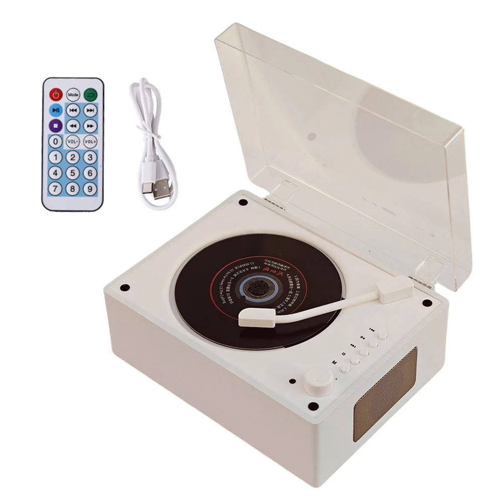 Home Music Player Rechargeable Remote Control Desktop CD Player Bluetooth-Compatible 5.0 Support CD BT USB 3.5Mm AUX Home Decor