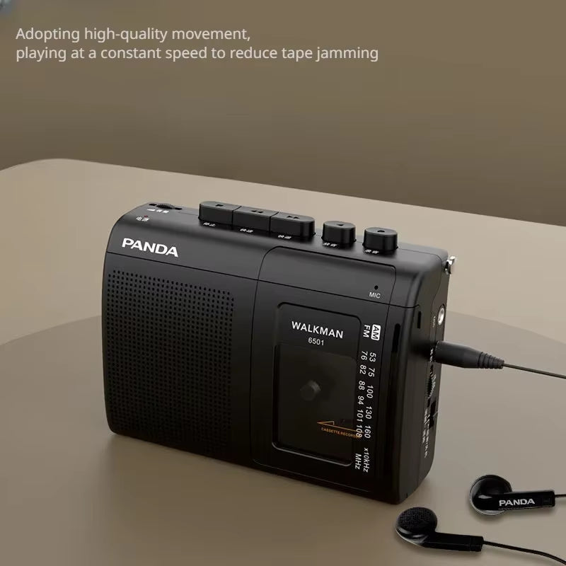 Portable Tape AM/FM Radio Retro Cassette Music Player Walkman Tape Recorders with Loudspeaker Support 3.5Mm Headphone Play