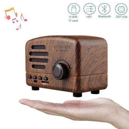 Retro Portable Bluetooth Speaker Classic Music Player Mini Wireless Bluetooth Speaker Radio USB/TF Card Soundbox Music Box