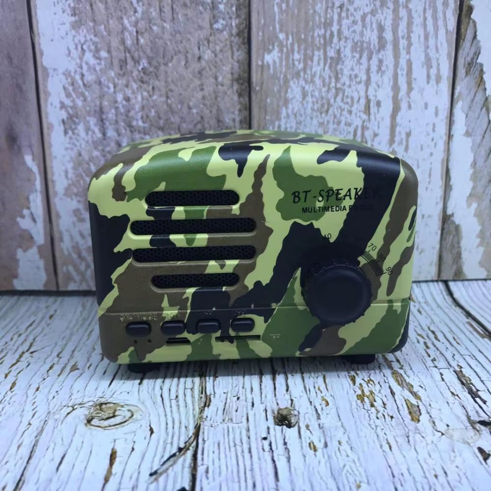 Retro Portable Bluetooth Speaker Classic Music Player Mini Wireless Bluetooth Speaker Radio USB/TF Card Soundbox Music Box