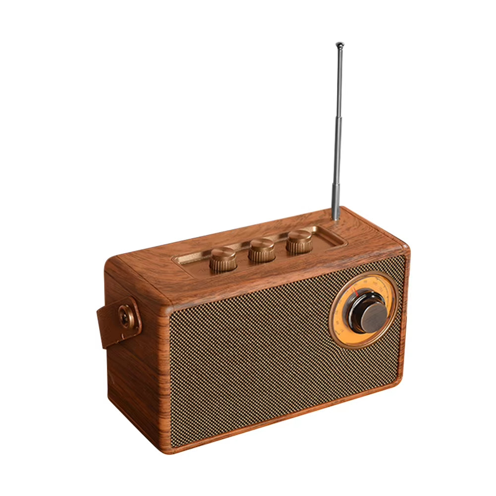 Retro Fm Radio Bluetooth-Compatible 5.1 Creative Portable Radio Receiver High Fidelity Small Speaker for Outdoor Travel Camping